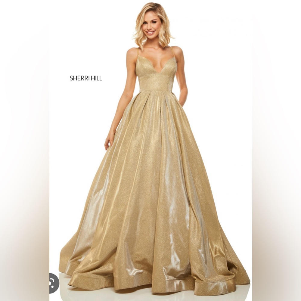 Sherri Hill gold ball gown No. 52832